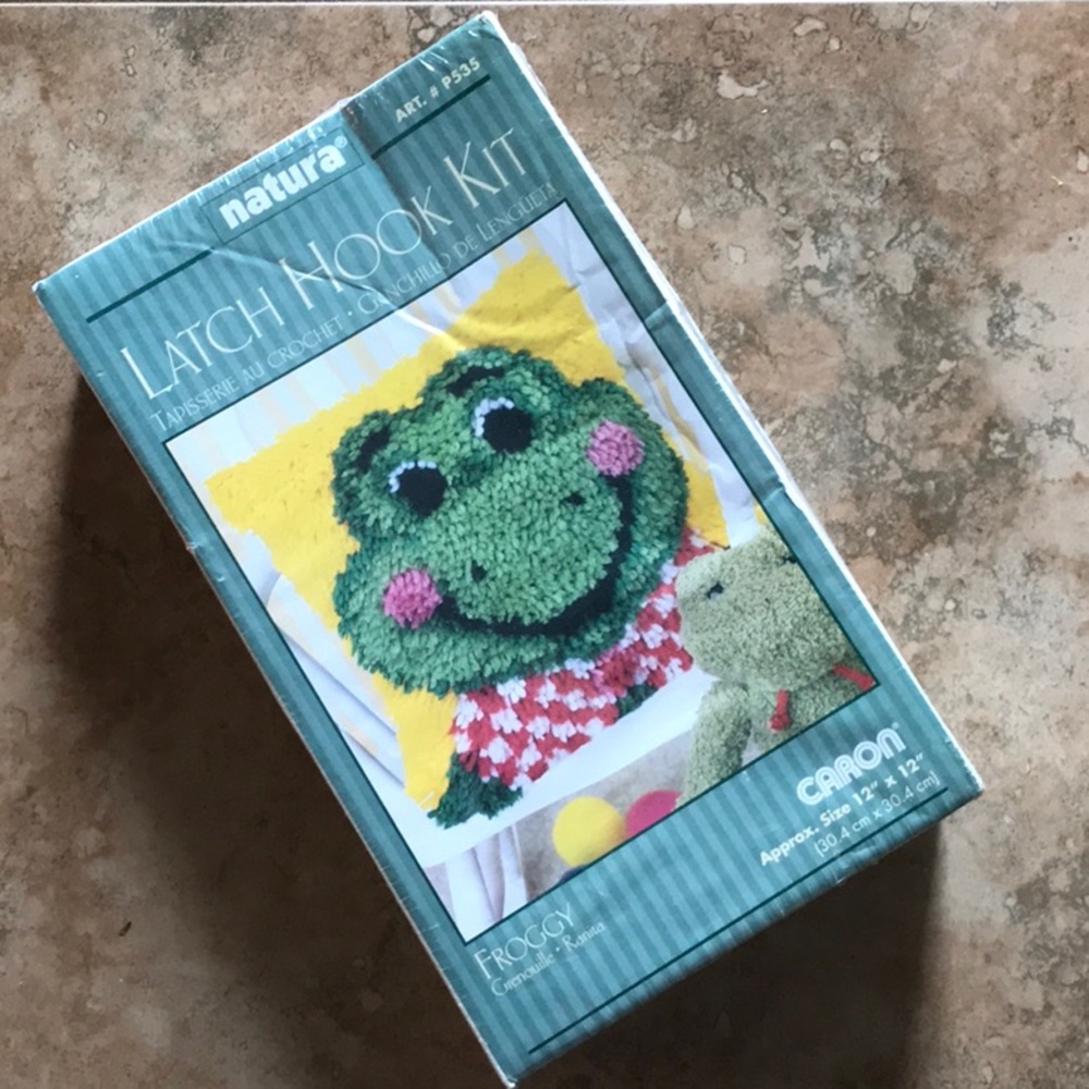 Frog Latch Hook Rug Kit Sealed Vintage Natura Neil